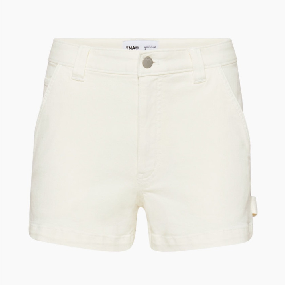 Aritzia TNA White Carpenter Shorts